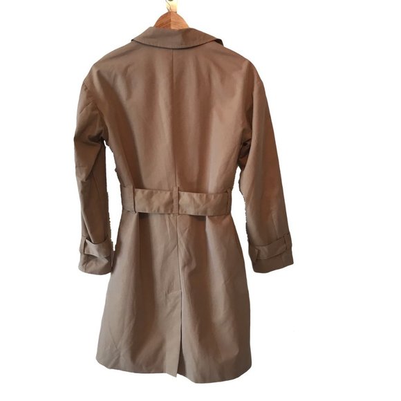 Minimum women’s belted trench coat rain fall coat beige small / euro 36 NWT - Picture 2 of 9